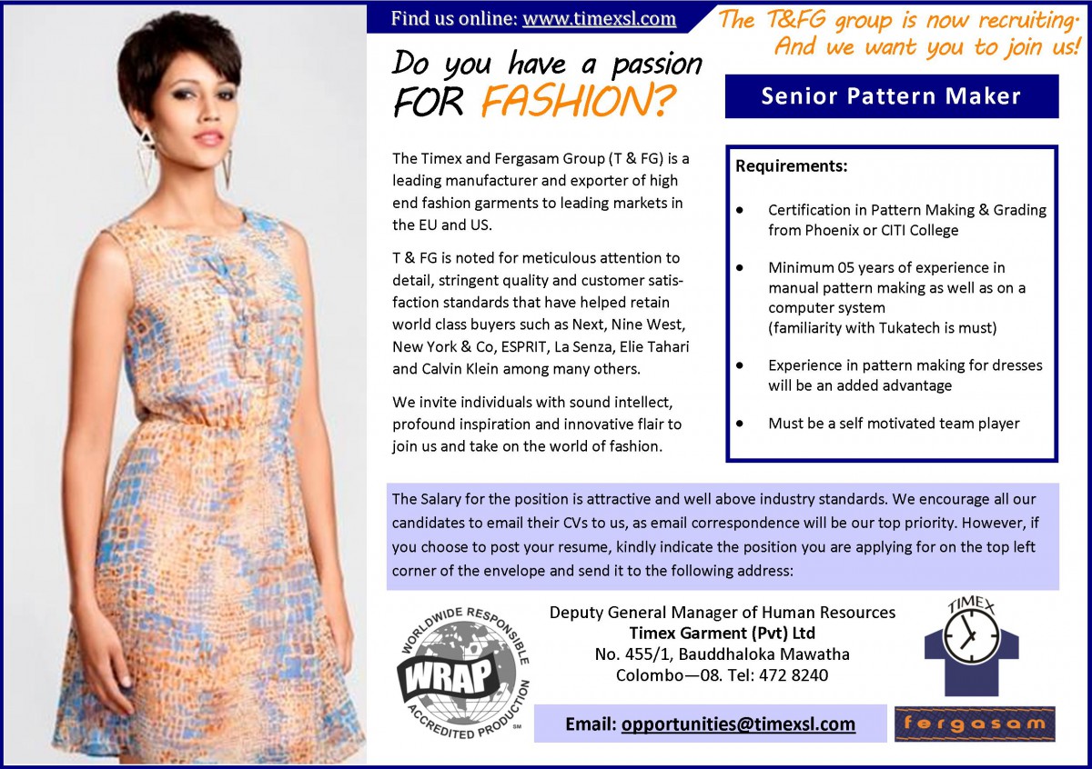 PATTERN MAKER-Head Office
