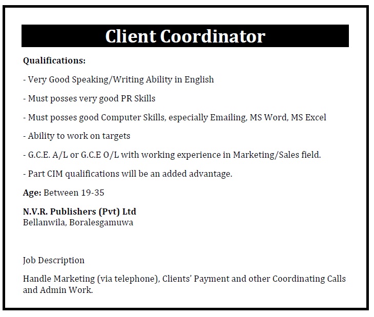 Client Coordinator