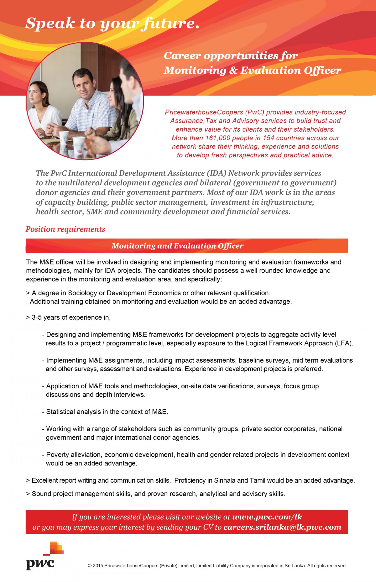 Monitoring and Evaluation Officer